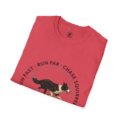 Border Collie Run Club T-Shirt, Softstyle Tee - Borderline Apparel