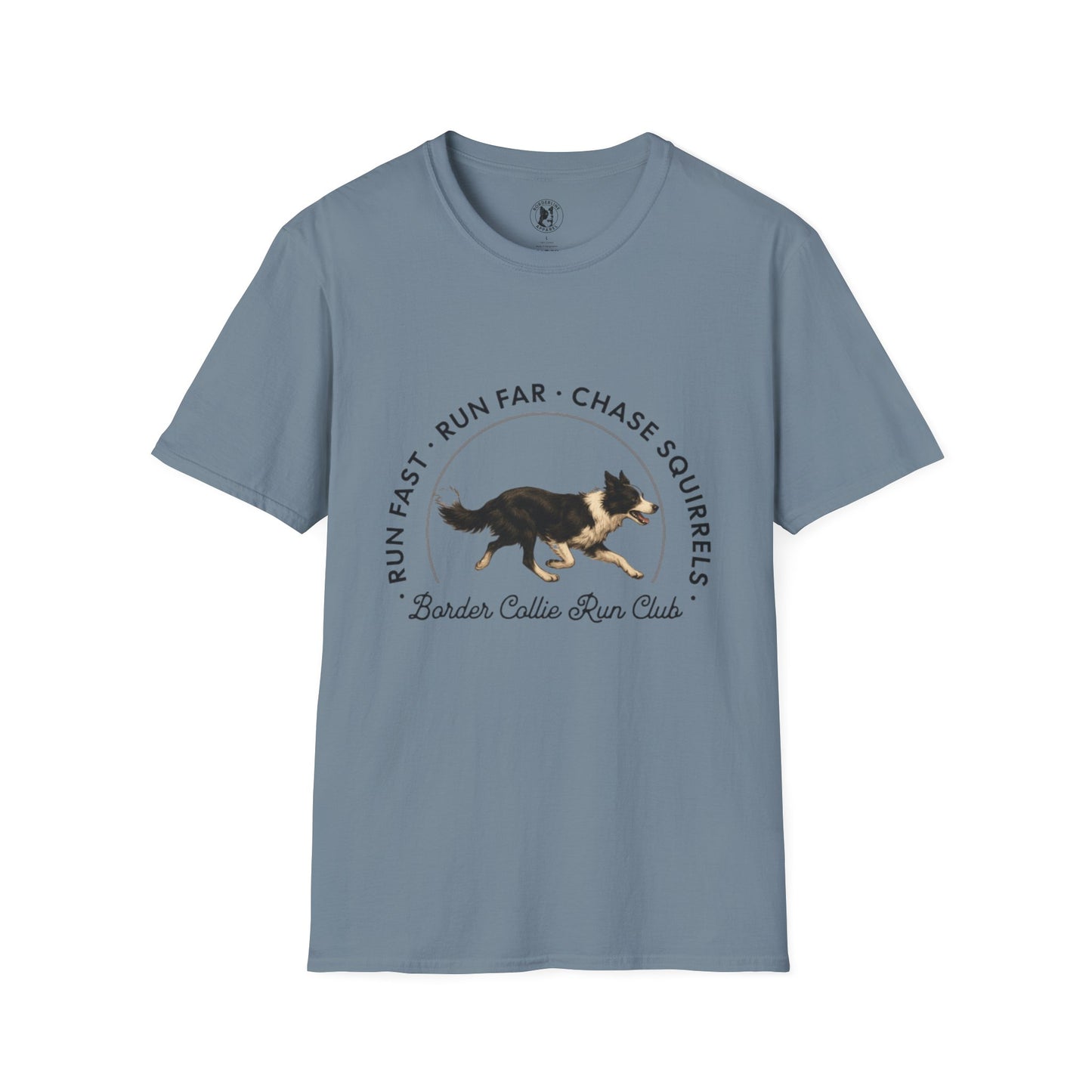 Border Collie Run Club T-Shirt, Softstyle Tee - Borderline Apparel