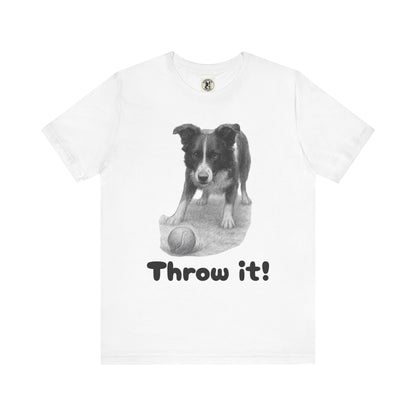 Border Collie Tee - Throw it! - Borderline Apparel