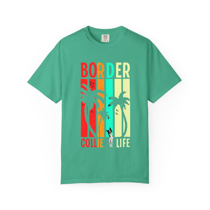 Border Collie - Tropical Border Collie Life T-shirt - Borderline Apparel
