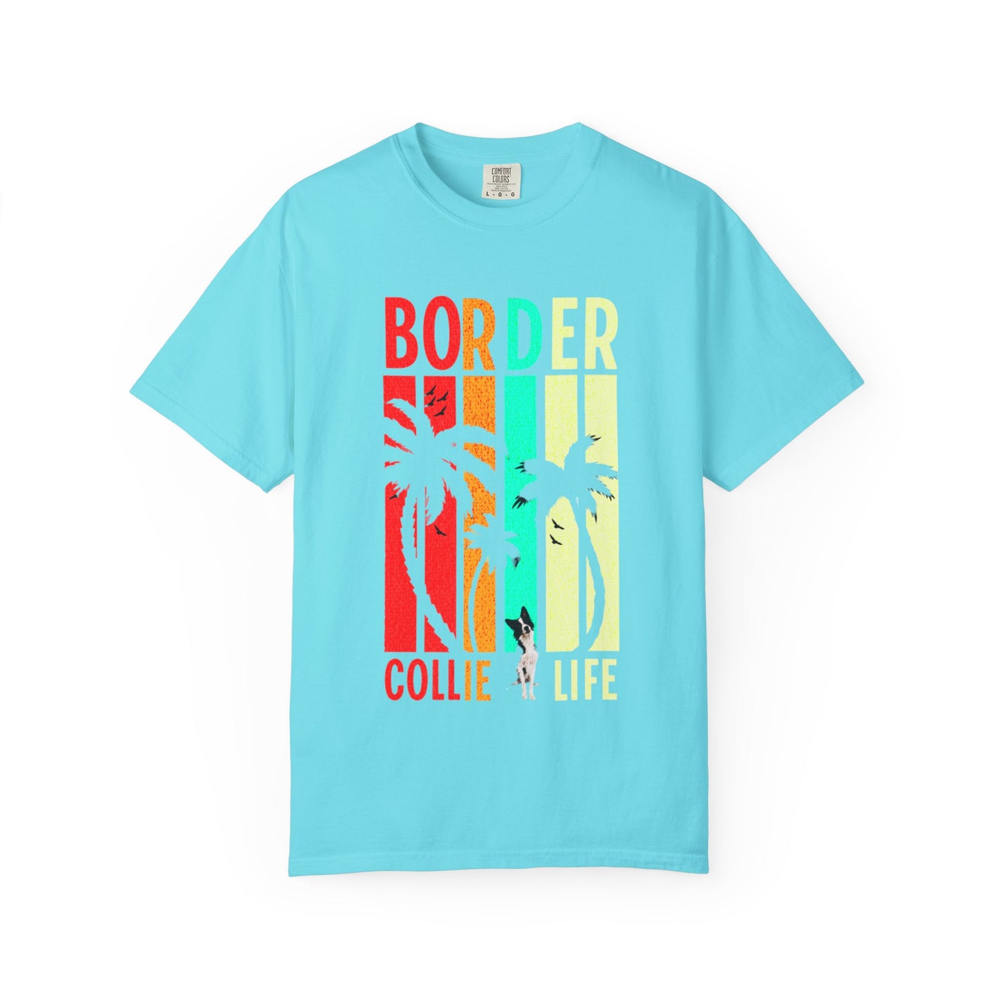 Border Collie - Tropical Border Collie Life T-shirt - Borderline Apparel