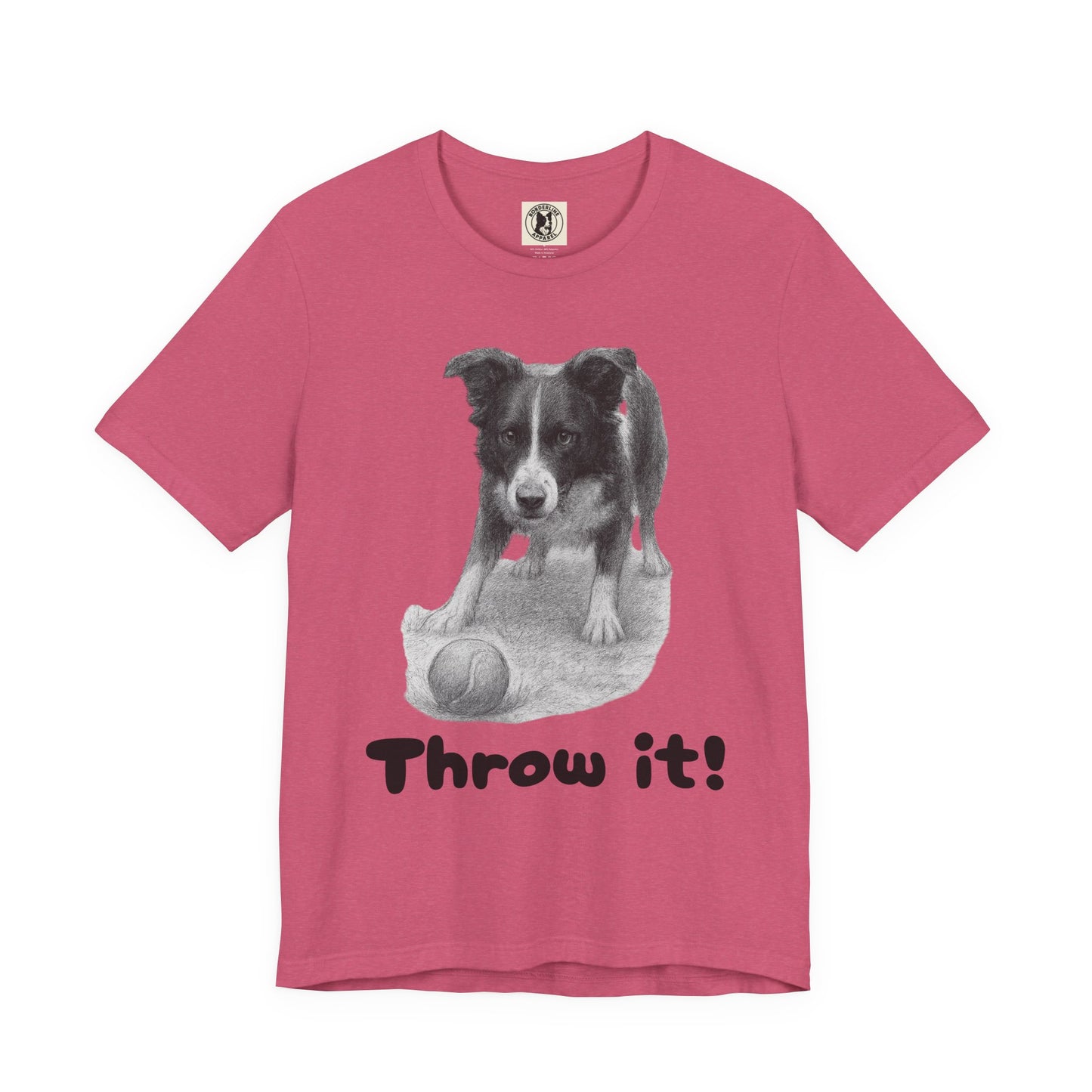 Border Collie Tee - Throw it! - Borderline Apparel