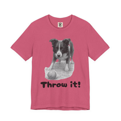 Border Collie Tee - Throw it! - Borderline Apparel