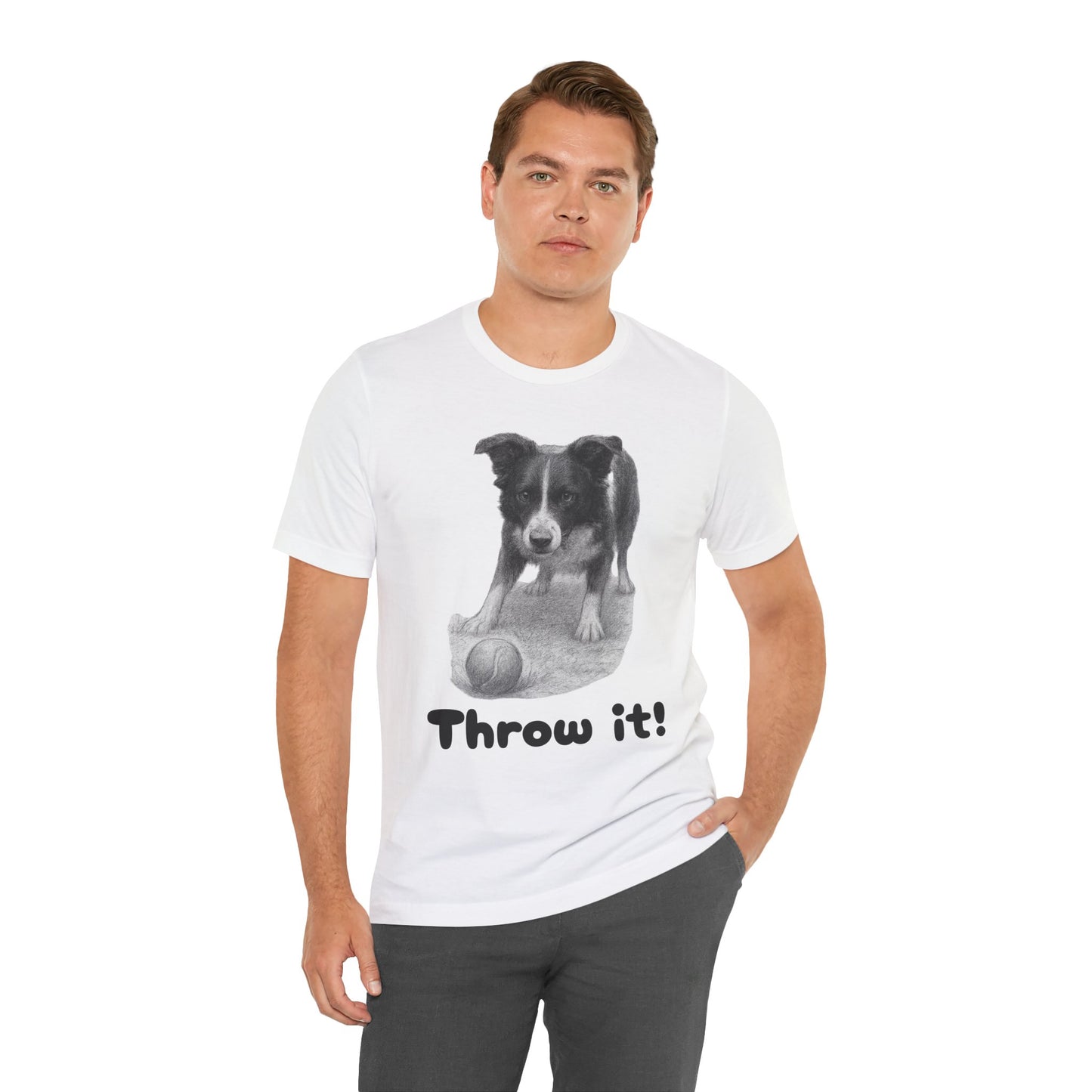 Border Collie Tee - Throw it! - Borderline Apparel