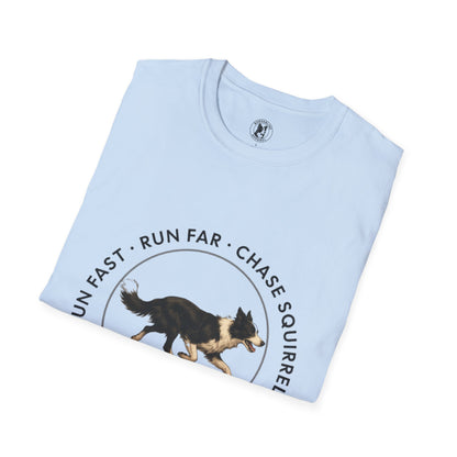 Border Collie Run Club T-Shirt, Softstyle Tee - Borderline Apparel