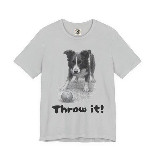 Border Collie Tee - Throw it! - Borderline Apparel