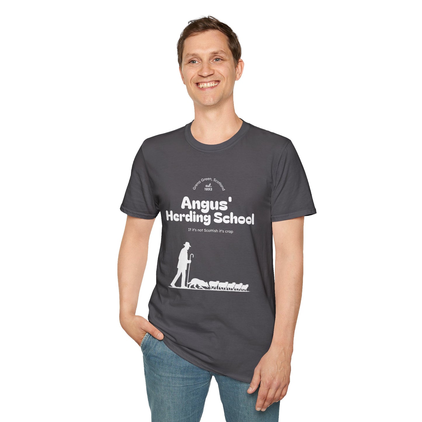 Border Collie - Angus' Herding School T-Shirt - Borderline Apparel