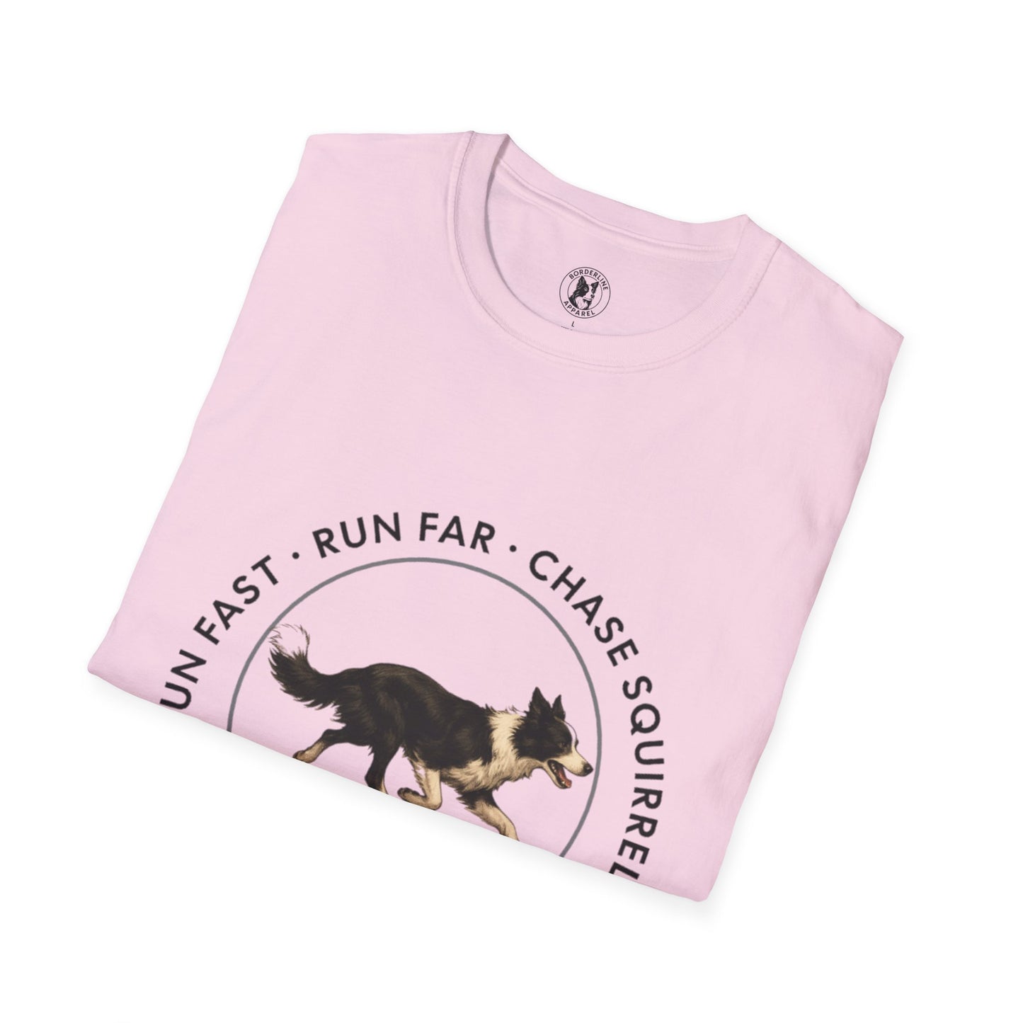 Border Collie Run Club T-Shirt, Softstyle Tee - Borderline Apparel