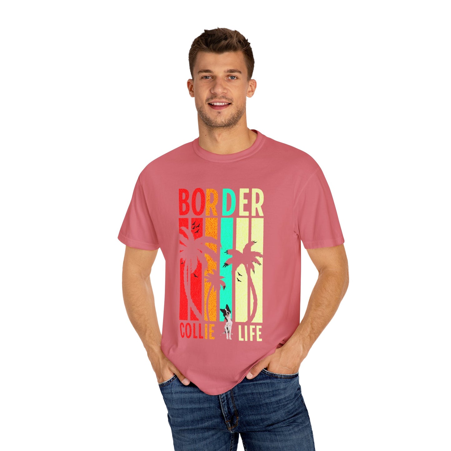 Border Collie - Tropical Border Collie Life T-shirt - Borderline Apparel
