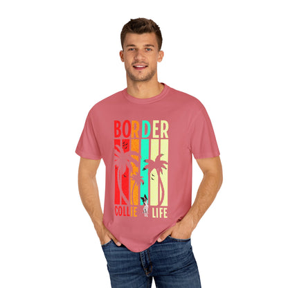 Border Collie - Tropical Border Collie Life T-shirt - Borderline Apparel