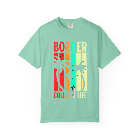 Border Collie - Tropical Border Collie Life T-shirt - Borderline Apparel