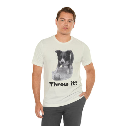 Border Collie Tee - Throw it! - Borderline Apparel