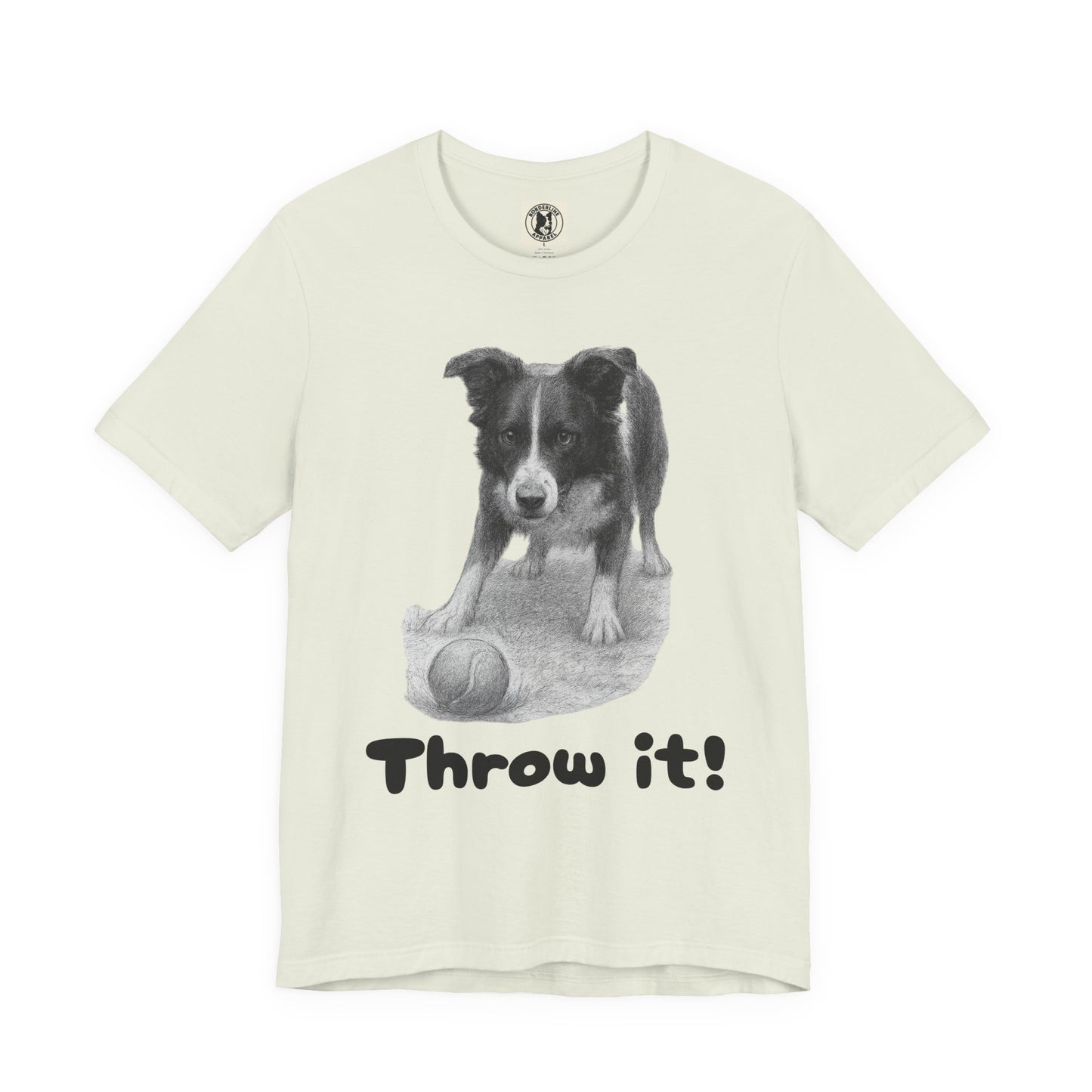 Border Collie Tee - Throw it! - Borderline Apparel