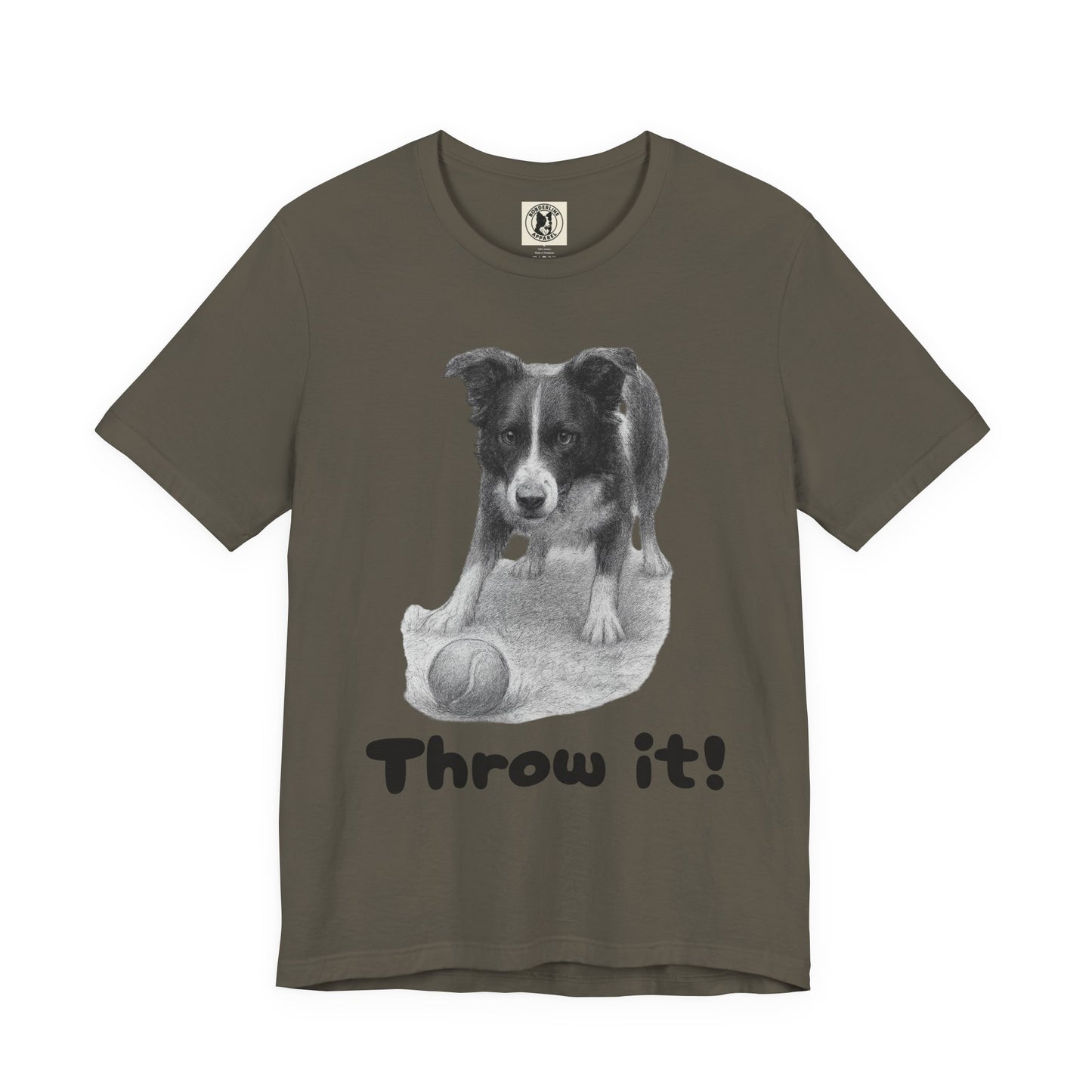 Border Collie Tee - Throw it! - Borderline Apparel
