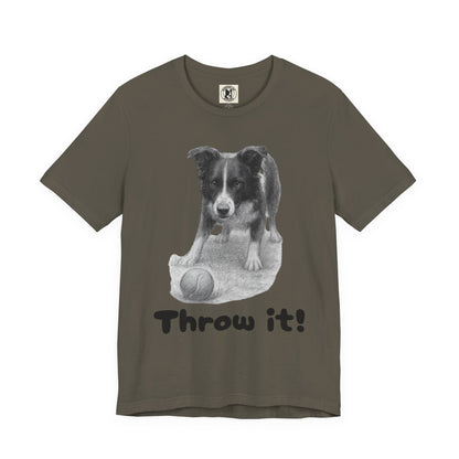 Border Collie Tee - Throw it! - Borderline Apparel