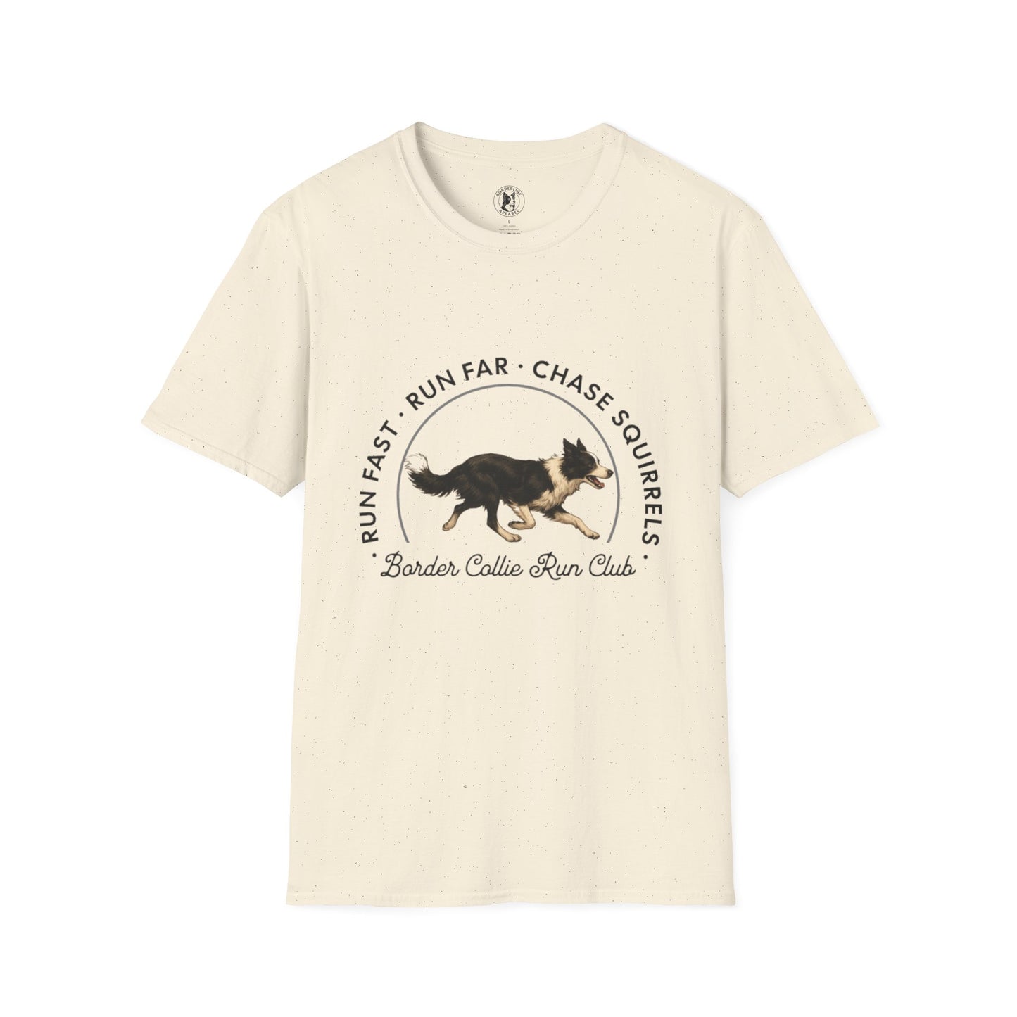 Border Collie Run Club T-Shirt, Softstyle Tee - Borderline Apparel
