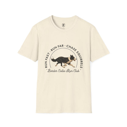 Border Collie Run Club T-Shirt, Softstyle Tee - Borderline Apparel