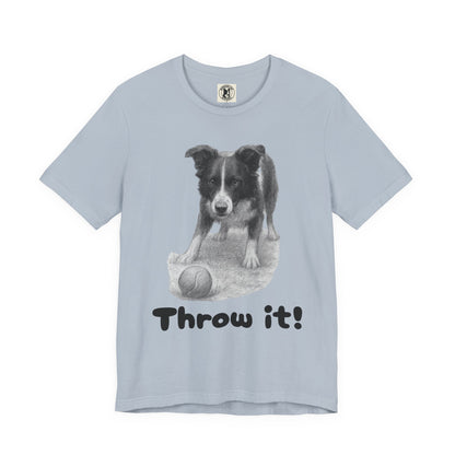 Border Collie Tee - Throw it! - Borderline Apparel