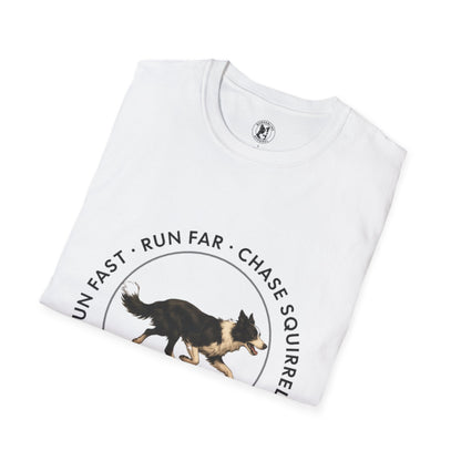 Border Collie Run Club T-Shirt, Softstyle Tee - Borderline Apparel
