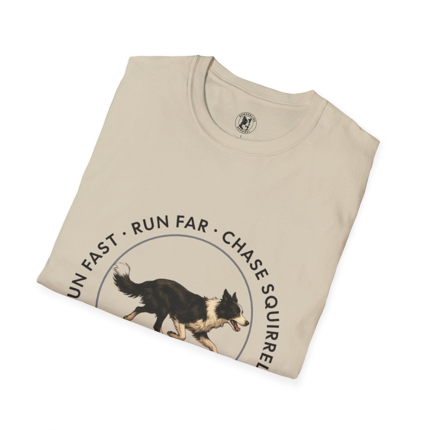 Border Collie Run Club T-Shirt, Softstyle Tee - Borderline Apparel
