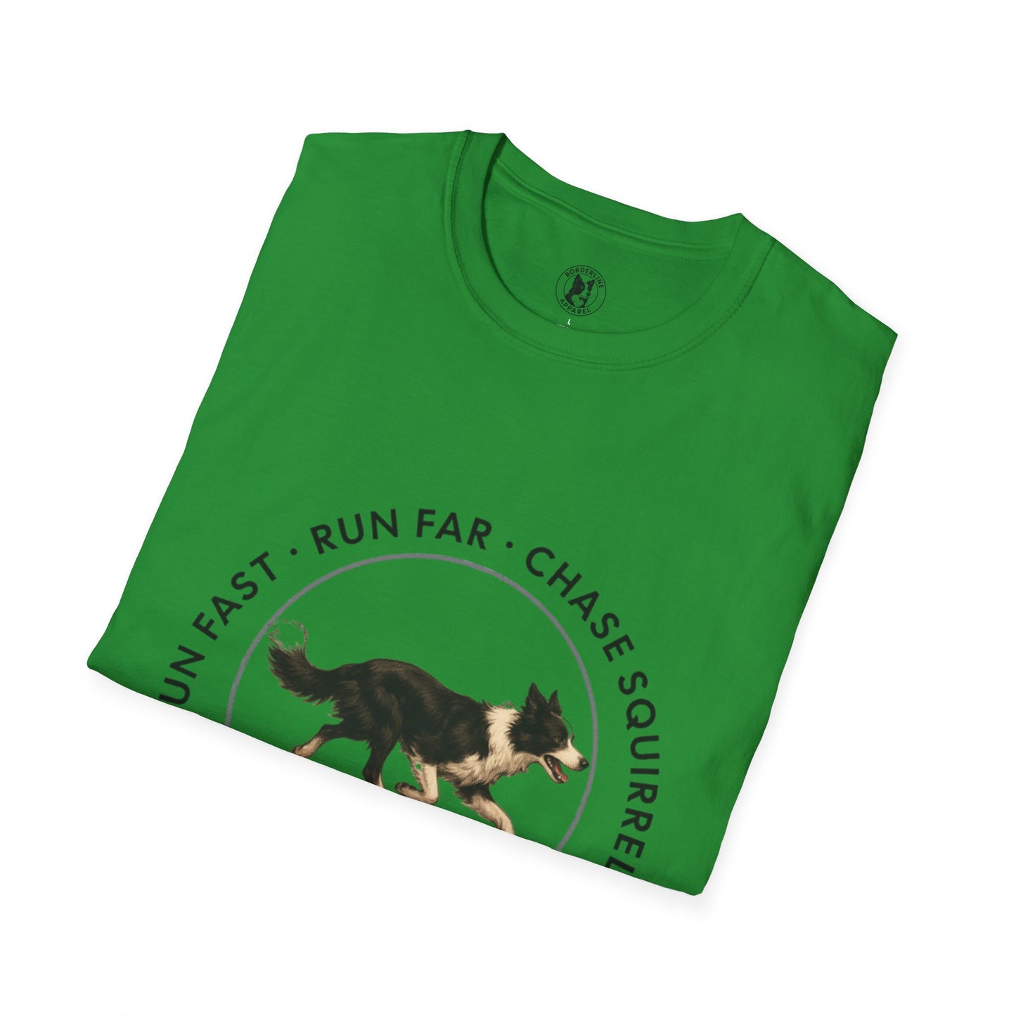 Border Collie Run Club T-Shirt, Softstyle Tee - Borderline Apparel