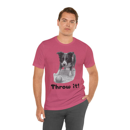 Border Collie Tee - Throw it! - Borderline Apparel