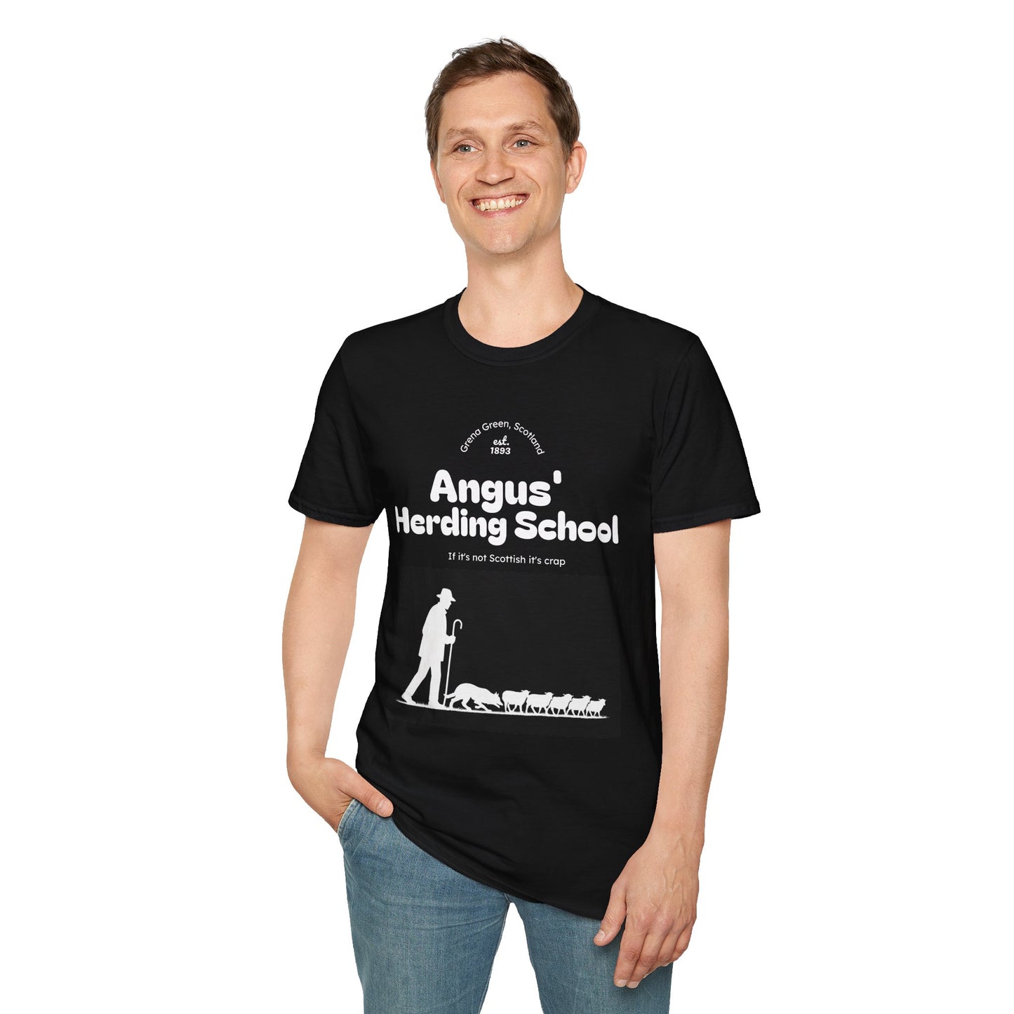 Border Collie - Angus' Herding School T-Shirt - Borderline Apparel