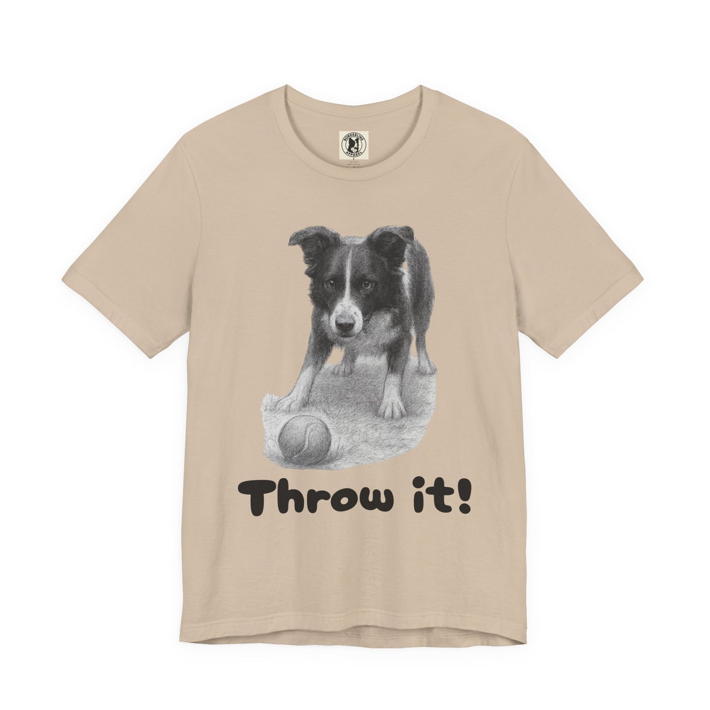Border Collie Tee - Throw it! - Borderline Apparel