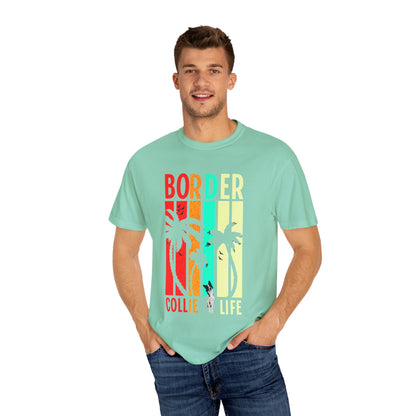 Border Collie - Tropical Border Collie Life T-shirt - Borderline Apparel