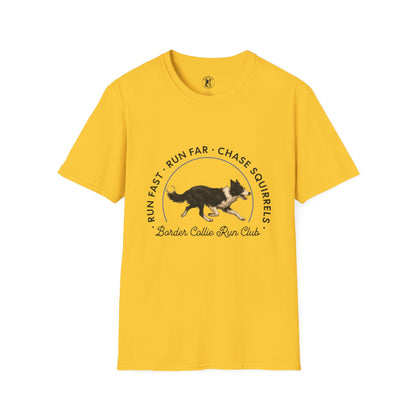 Border Collie Run Club T-Shirt, Softstyle Tee - Borderline Apparel