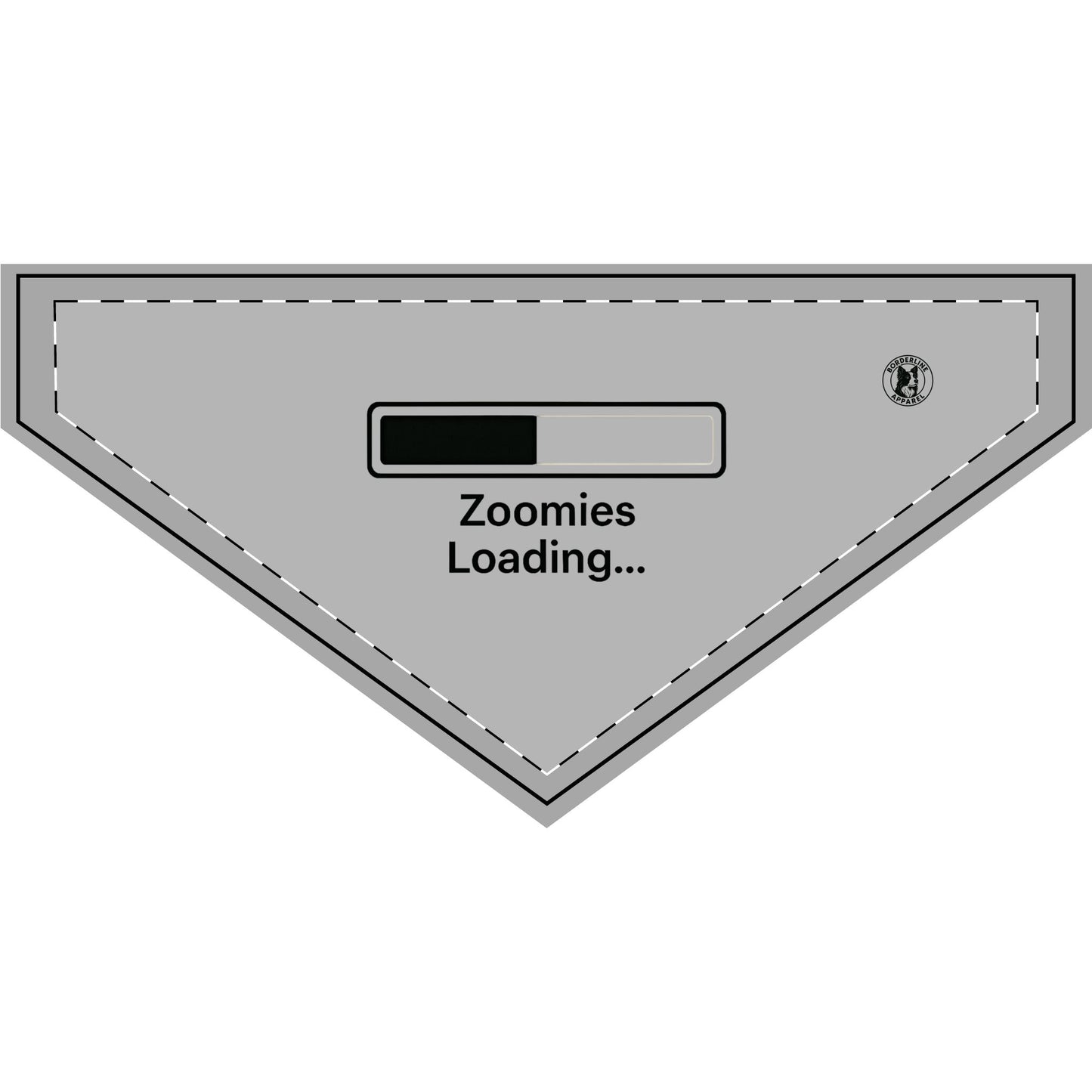 Funny Clip-on Pet Bandana - "Zoomies Loading..."  | Cute Dog Accessory, Pet Gift, Fun Pet Clothing, Doggie Fashion, Holiday Pet Wear