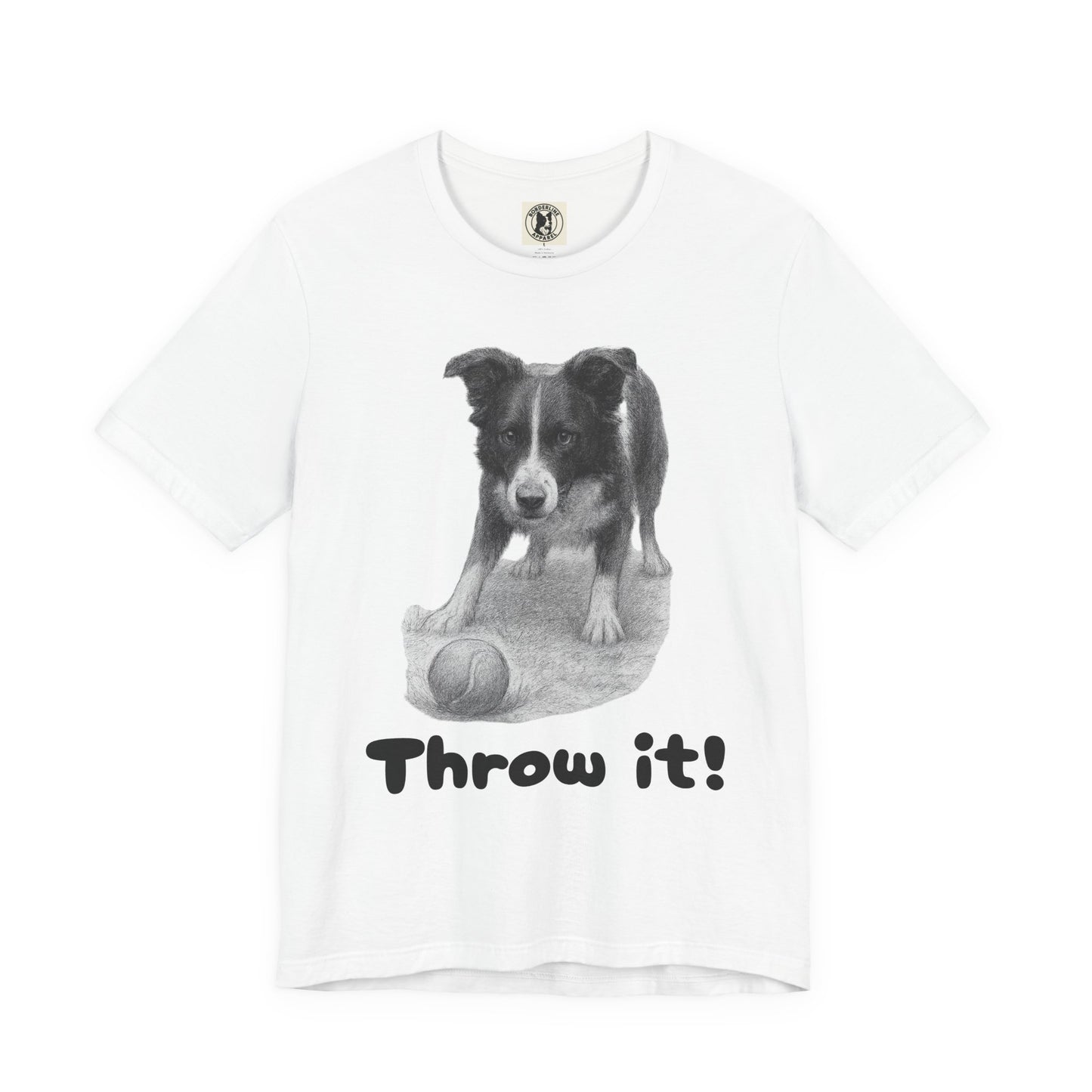 Border Collie Tee - Throw it! - Borderline Apparel