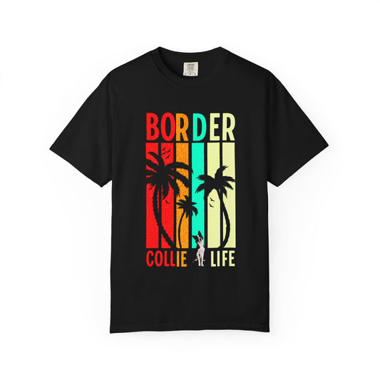 Border Collie - Tropical Border Collie Life T-shirt - Borderline Apparel