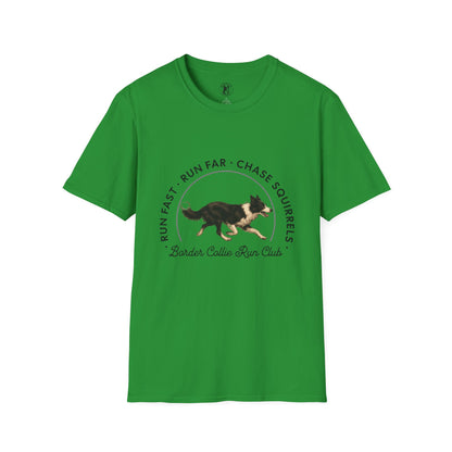 Border Collie Run Club T-Shirt, Softstyle Tee - Borderline Apparel