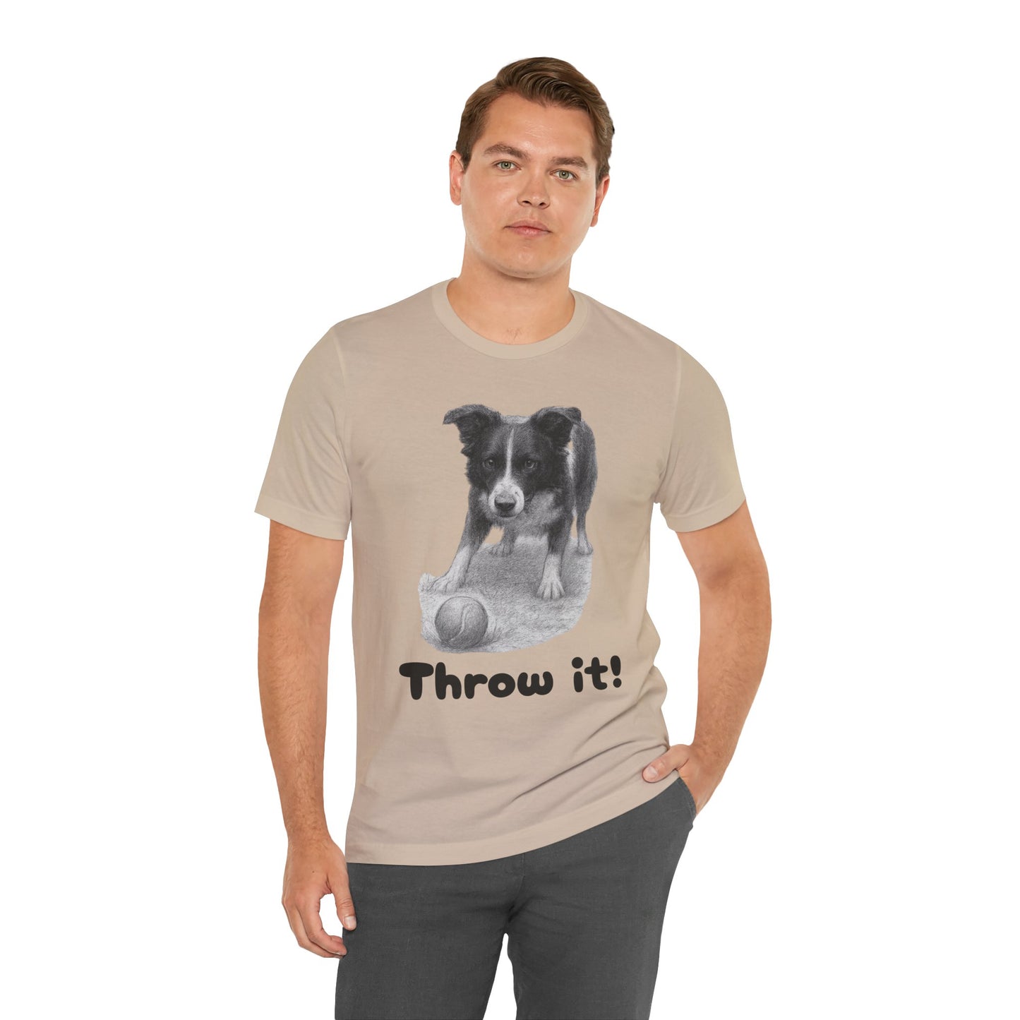 Border Collie Tee - Throw it! - Borderline Apparel