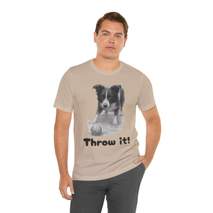 Border Collie Tee - Throw it! - Borderline Apparel