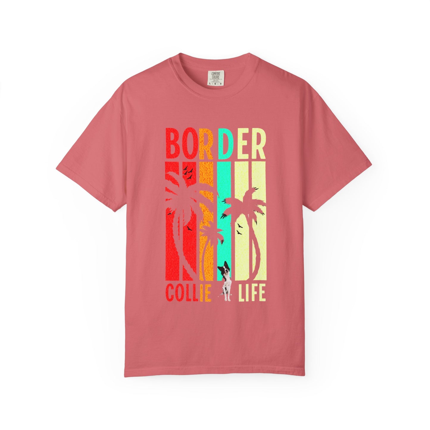 Border Collie - Tropical Border Collie Life T-shirt - Borderline Apparel