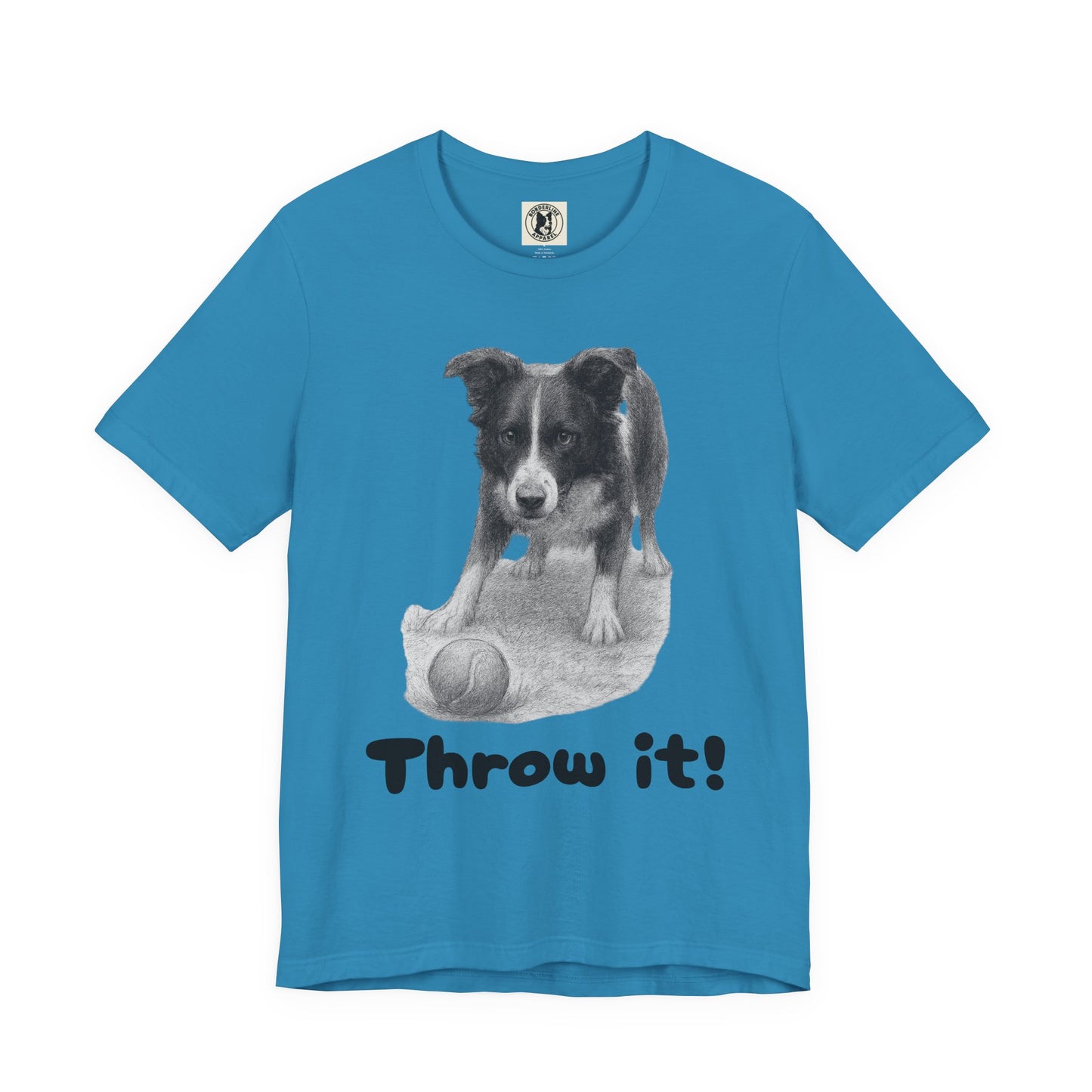 Border Collie Tee - Throw it! - Borderline Apparel