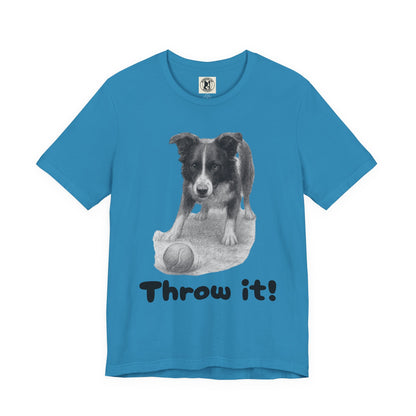 Border Collie Tee - Throw it! - Borderline Apparel