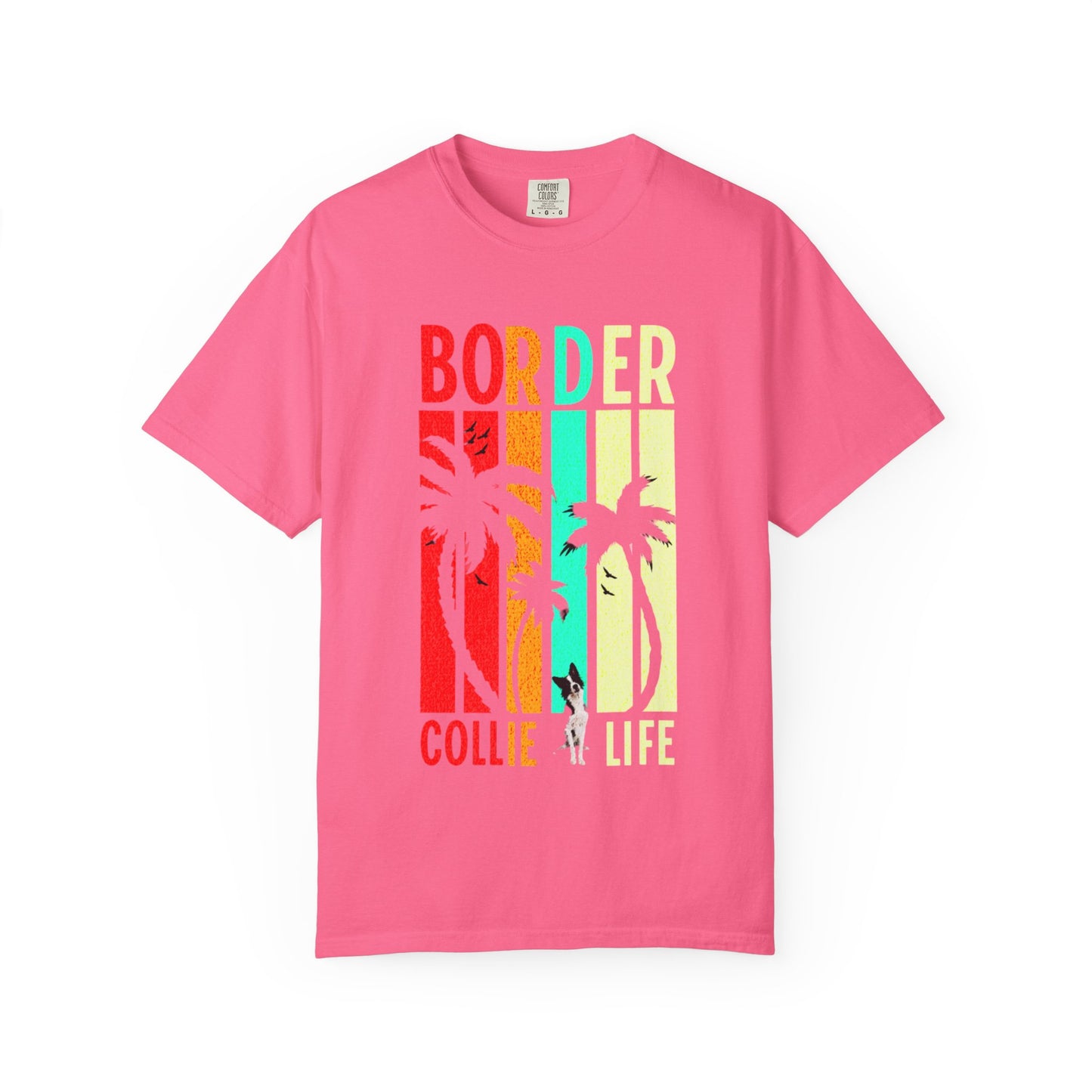 Border Collie - Tropical Border Collie Life T-shirt - Borderline Apparel