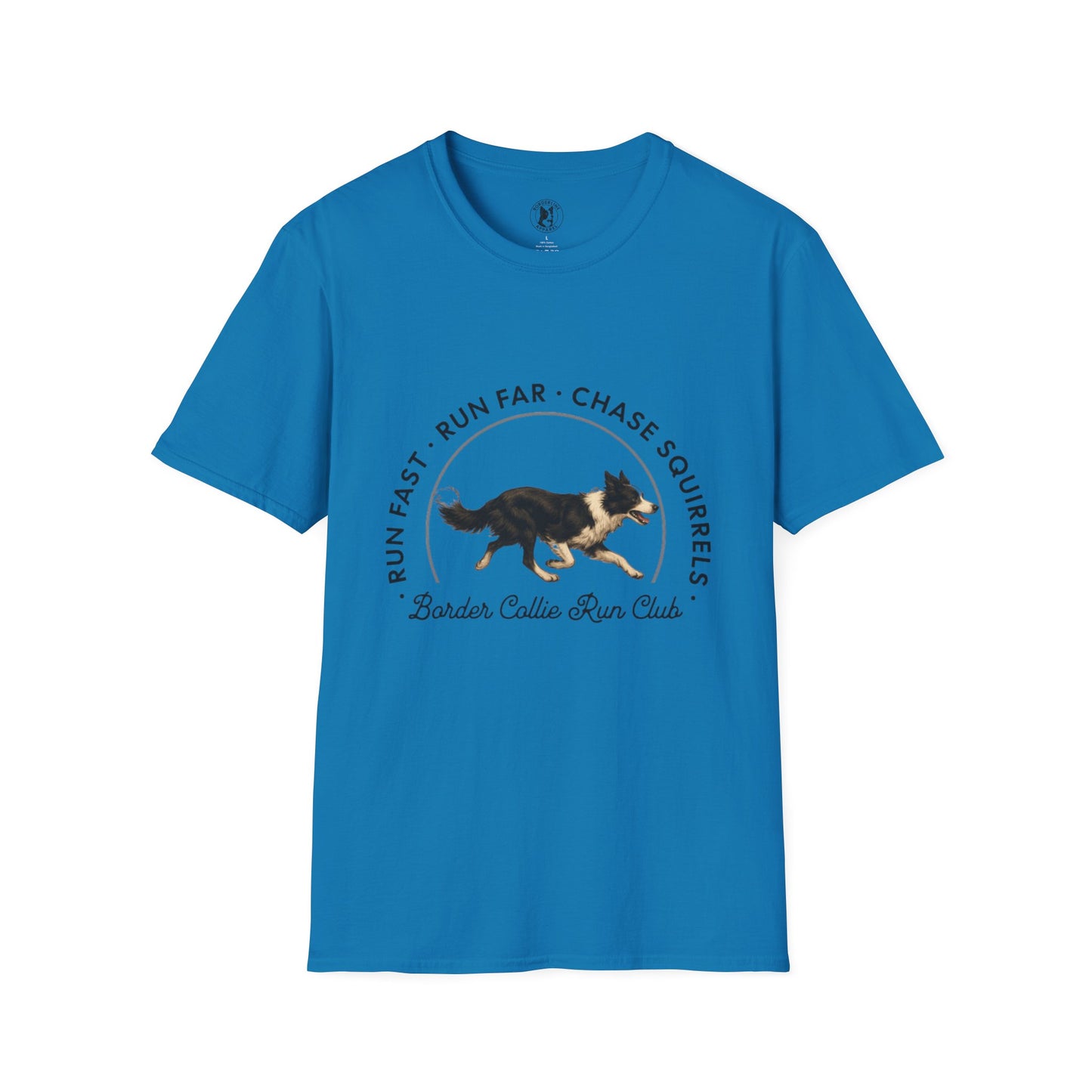 Border Collie Run Club T-Shirt, Softstyle Tee - Borderline Apparel