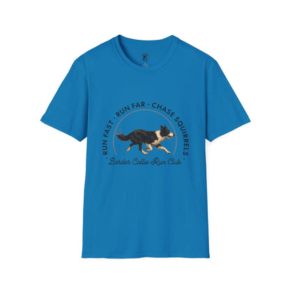 Border Collie Run Club T-Shirt, Softstyle Tee - Borderline Apparel
