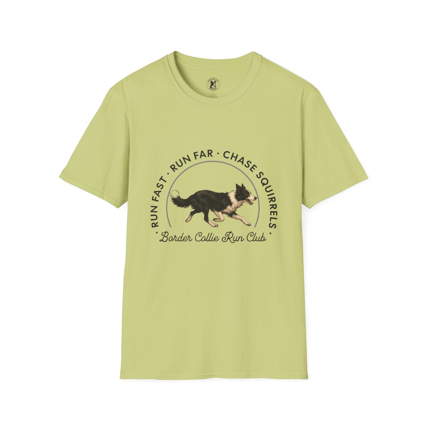 Border Collie Run Club T-Shirt, Softstyle Tee - Borderline Apparel