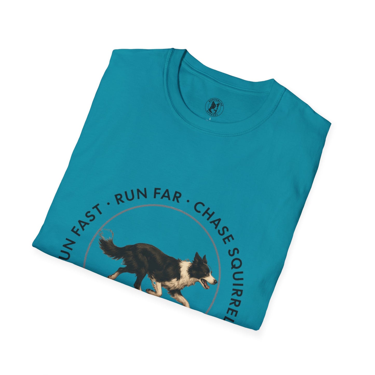 Border Collie Run Club T-Shirt, Softstyle Tee - Borderline Apparel