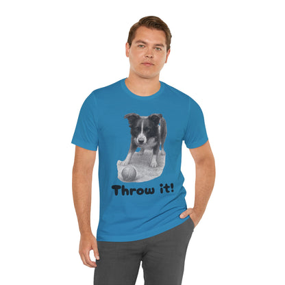 Border Collie Tee - Throw it! - Borderline Apparel