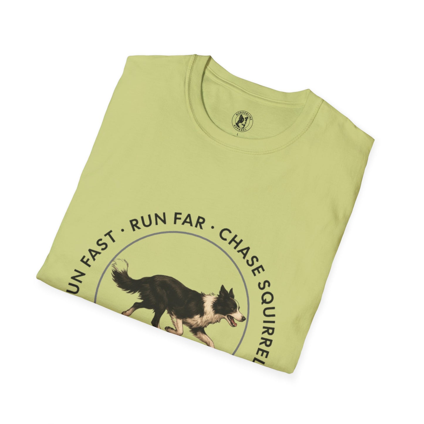 Border Collie Run Club T-Shirt, Softstyle Tee - Borderline Apparel