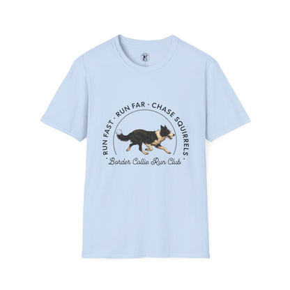 Border Collie Run Club T-Shirt, Softstyle Tee - Borderline Apparel