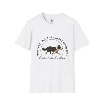 Border Collie Run Club T-Shirt, Softstyle Tee - Borderline Apparel