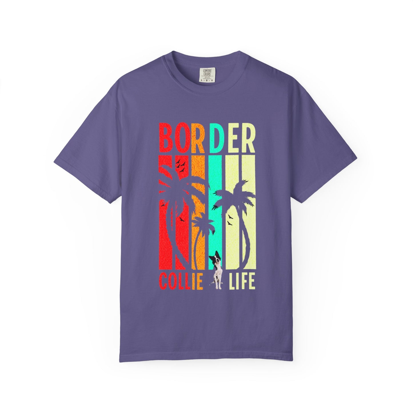 Border Collie - Tropical Border Collie Life T-shirt - Borderline Apparel