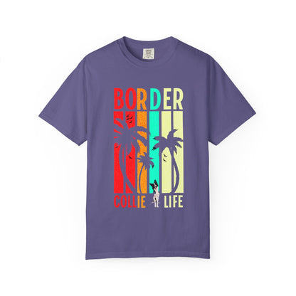 Border Collie - Tropical Border Collie Life T-shirt - Borderline Apparel